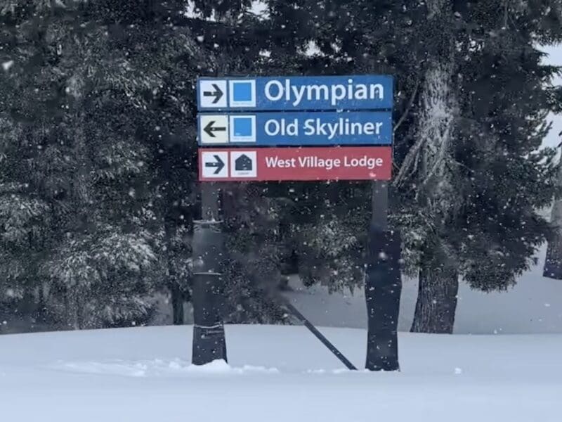 Snowfall at Mt. Bachelor.